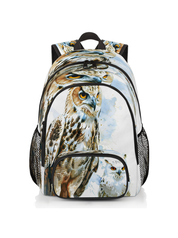 Cool Bird Owl Laptop Backpack for Women Men, 18.3 Inch Large Computer Backpacks Fashion Teacher Nurse Bag Casual Daypack for Work Travel