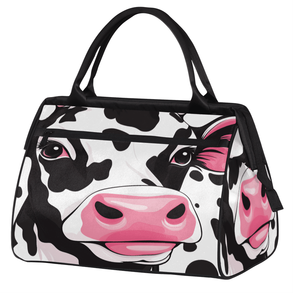 Herdesigns Cow Weekender Travel Duffel Bag Funny Carry On Overnight Gym Hospital Bag Personal Item Travel Bag