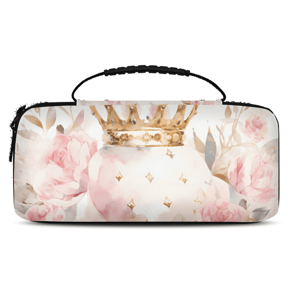 Herdesigns Crown Carry Case Compatible with Nintendo Switch 2, Protective Travel Switch Carrying Case with 20 Game Card Slots for Switch Console & Accessories,Cute