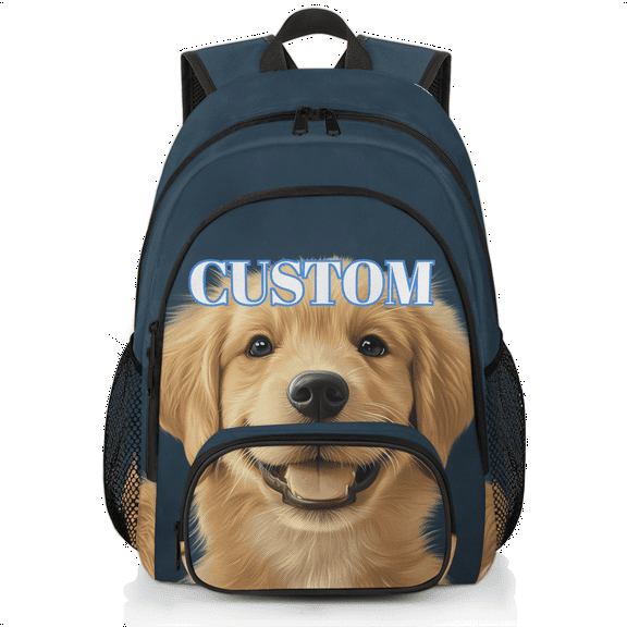 Herdesigns Custom Backpack Personalized Laptop Backpack for Women Men with Name Photo Customized Travel Computer Casual Bag