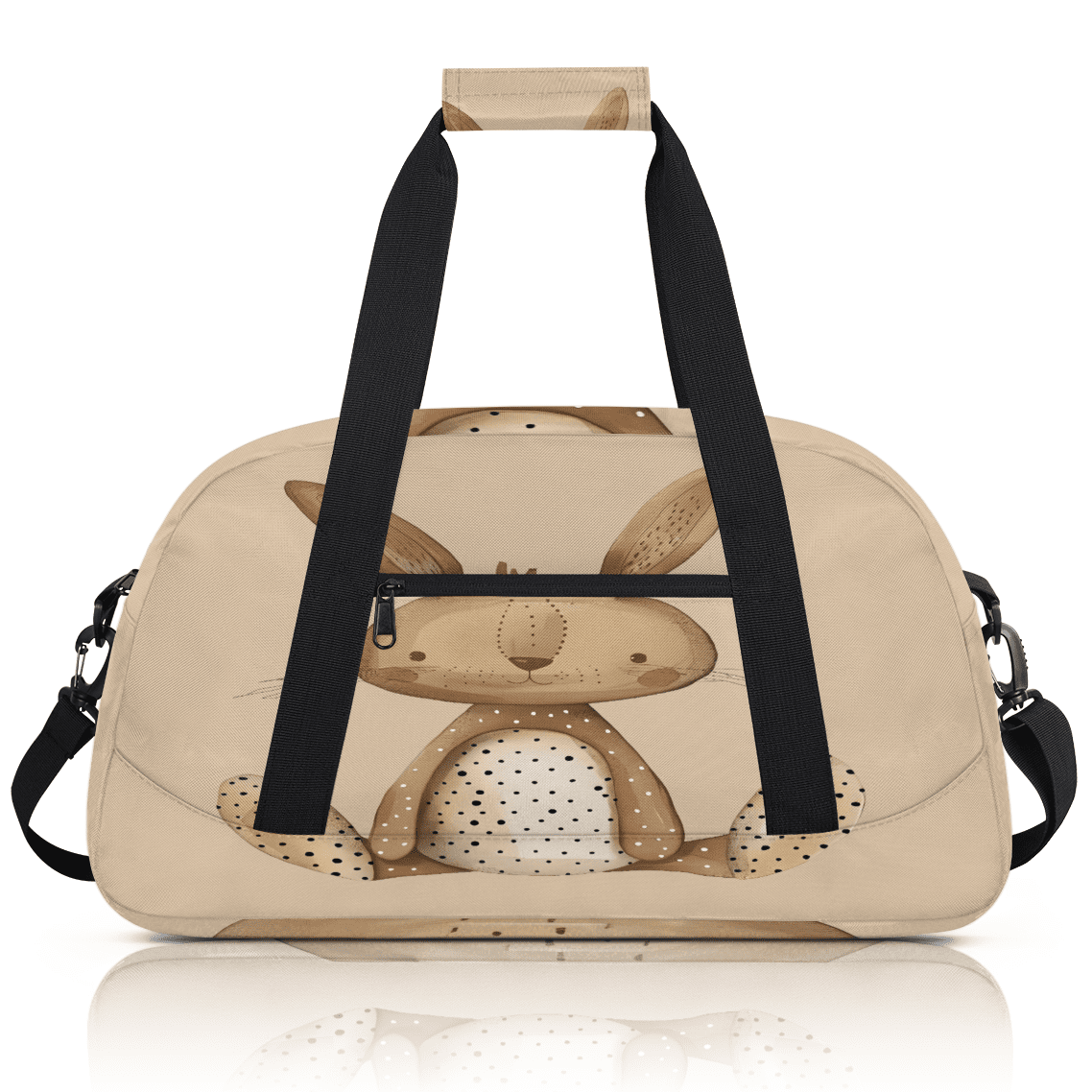 Herdesigns Cute Bunny Sports Duffle Bag for Women & Men, Gym Bag Dance Bag Overnight Bag Carry On Weekender Travel Bag
