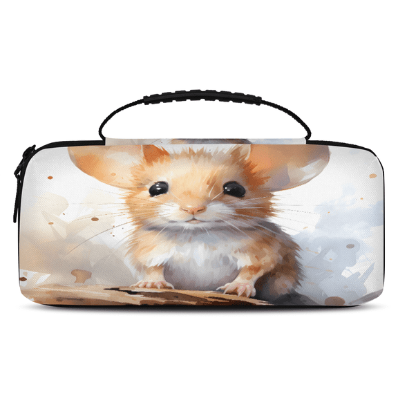Herdesigns Cute Carry Case Compatible with Nintendo Switch 2, with 20 Game Card Slots, Mouse Portable Travel Carrying Case Pouch for Accessories & Games