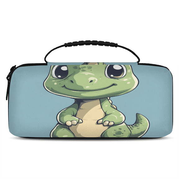 Herdesigns Cute Carry Case Compatible with Nintendo Switch OLED Model 2021/Switch 2017, Dinosaur Protective Travel Switch Carrying Case with 20 Game Card Slots for Switch Console & Accessories
