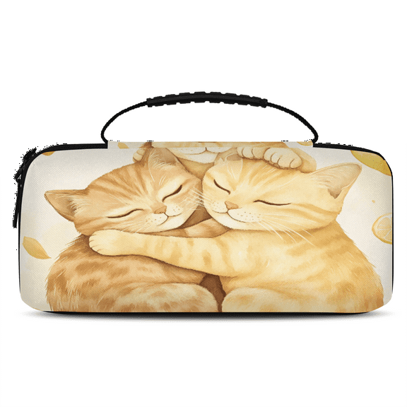 Herdesigns Cute Cats Carry Case Compatible with Nintendo Switch 2, Protective Travel Switch Carrying Case with 20 Game Card Slots for Switch Console & Accessories,Fruit Lemons