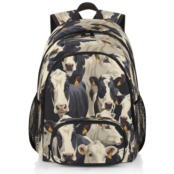 Herdesigns Cute Cow Print Laptop Backpack for Women Men, 18.3 Inch Large Computer Backpacks Fashion Teacher Nurse Bag Casual Daypack for Work Travel