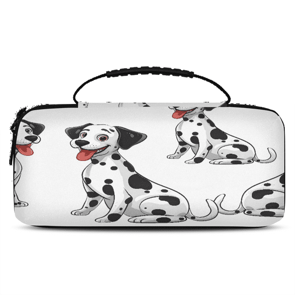 Herdesigns Cute Dalmatian Dog Carrying Case for Nintendo Switch OLED Model 2021 & Switch 2017 with 20 Game Card Slots, Portable Travel Carry Case for Accessories and Console