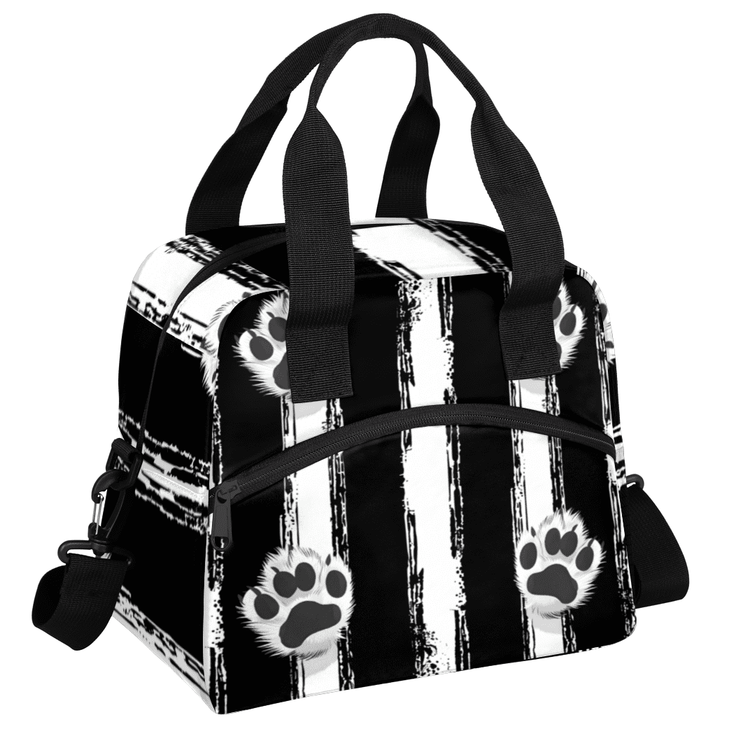 Herdesigns Cute Dog Paw Print Insulated Lunch Bag for Women Men Adults ...
