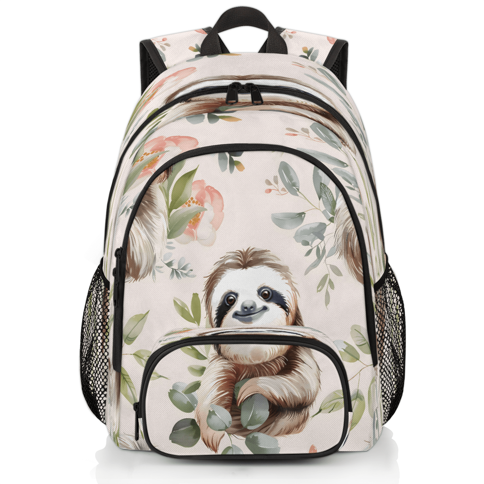 Herdesigns Cute Funny Cartoon Sloth Laptop Backpack for Women Men