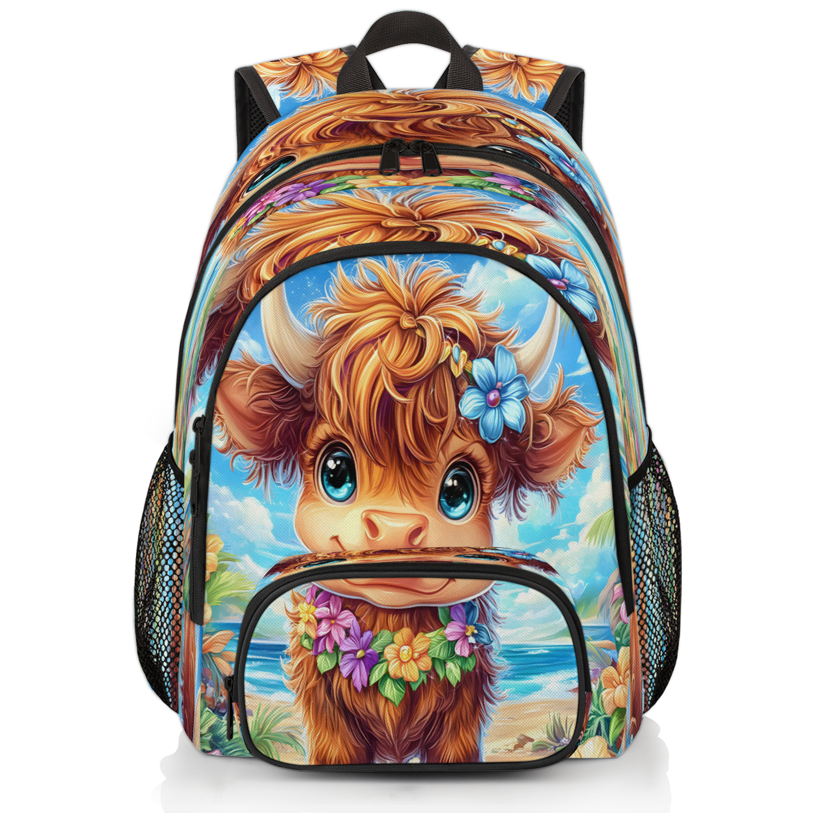 Cow Backback Herdesigns Cute Highland Cow Laptop Backpack 18.3 Inch Travel Backpack ...