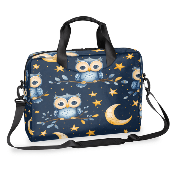 Herdesigns Cute Owl Laptop Bag for Women Men, Computer Case Briefcase Messenger Bags, 15-15.6 inch Laptop Sleeve Shoulder Bag