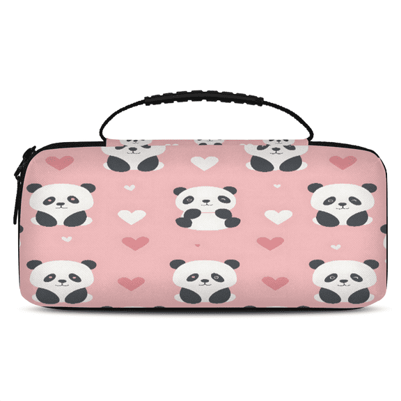 Herdesigns Cute Panda Carry Case Compatible with Nintendo Switch 2, with 20 Game Card Slots, Animal Panda Portable Travel Carrying Case Pouch for Accessories & Games