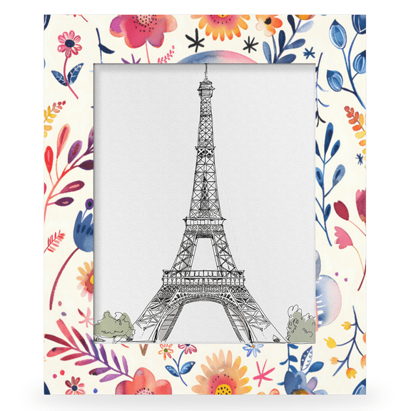 Herdesigns Cute Rainbow 8x10 Picture Frame, Wood Photo Frame for Wall & Tabletop, Vertical & Horizontal Display Home Decor