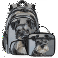 thumbnail image 1 of Herdesigns Cute Schnauzer Dog Large Backpack Set with Lunch Box Lightweight Water Resistant Travel Laptop Backpacks Casual Daypacks for Women Men, 1 of 8