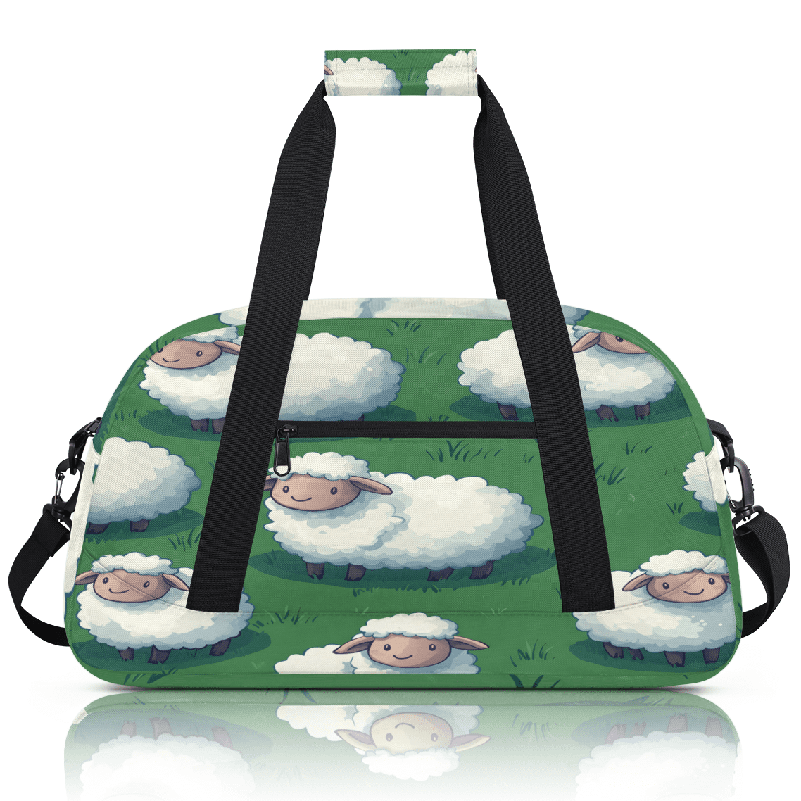 Herdesigns Cute Sheep Sports Duffle Bags Travel Duffle Bag Gym Bag Cartoon Weekender Travel Bag Waterproof Overnight Bag Carry On Travel Tote Bag Dance Bags