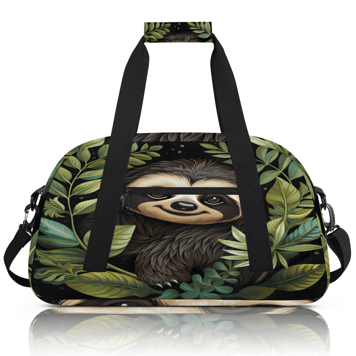 Herdesigns Cute Sports Duffle Bag for Women & Men, Sloth Gym Bag Dance Bag Overnight Bag Carry On Weekender Travel Bag