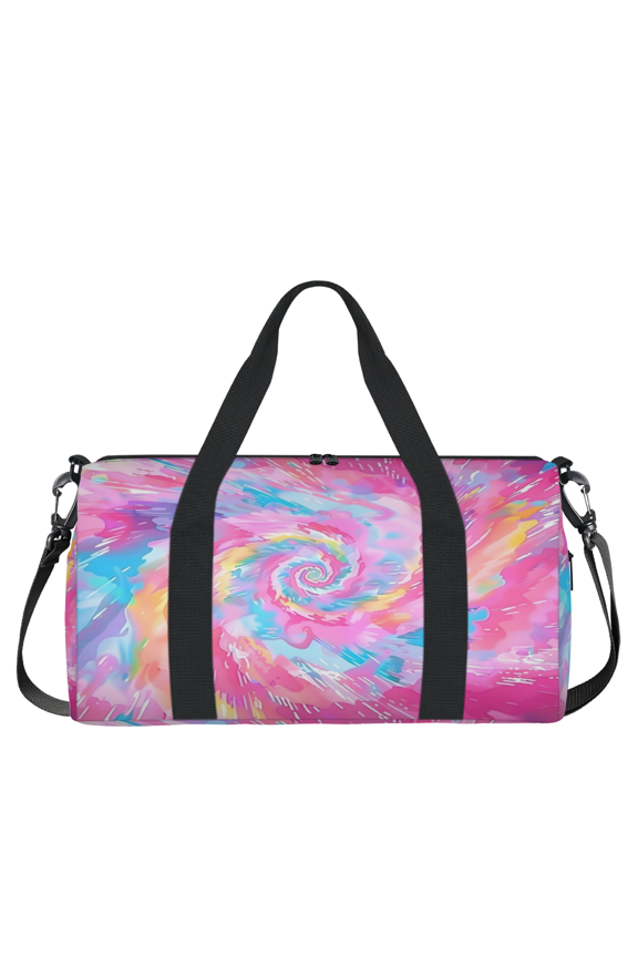 Cute Tie Dye Colorful Rainbow Gym Bag for Women, Duffle Bag for Travel Sport, Lightweight Waterproof Carry on Weekender Overnight Dance Yoga Workout Bags