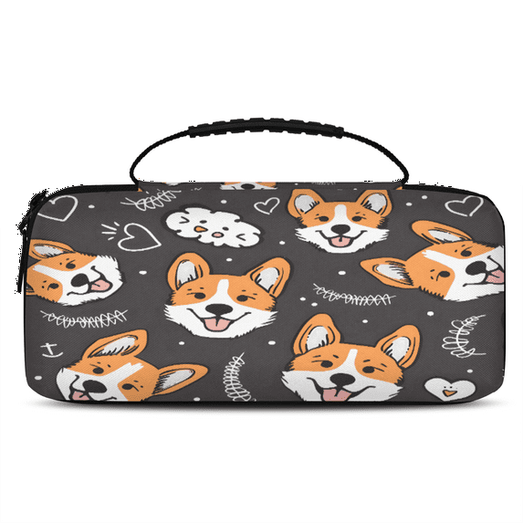 Herdesigns Cute Welsh Corgi Dog Carrying Case for Nintendo Switch 2 with 20 Game Card Slots, Portable Travel Carry Case for Accessories and Console