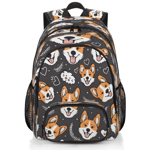 Herdesigns Cute Welsh Corgi Dog Laptop Backpack for Women Men, 18.3 Inch Large Computer Backpacks Fashion Teacher Nurse Bag Casual Daypack for Work Travel