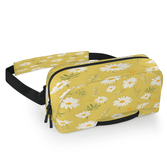 Herdesigns Daisy Carrying Case Bag for Gaming Console, Waterproof Travel Crossbody Sling Bag Compatible with Nintendo Switch 2, Adjustable Shoulder Strap Chest Bag, Spring Floral