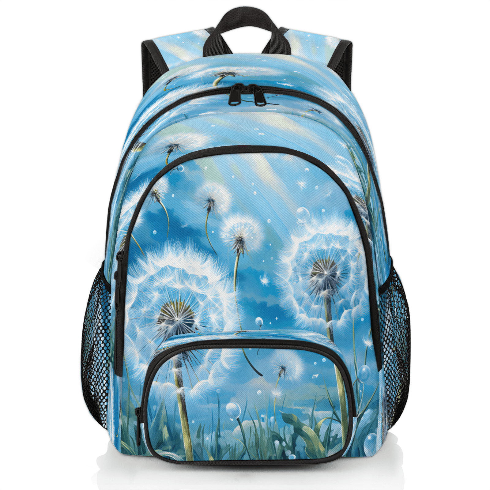 Herdesigns Pink White Floral Laptop Backpack for Women Men 