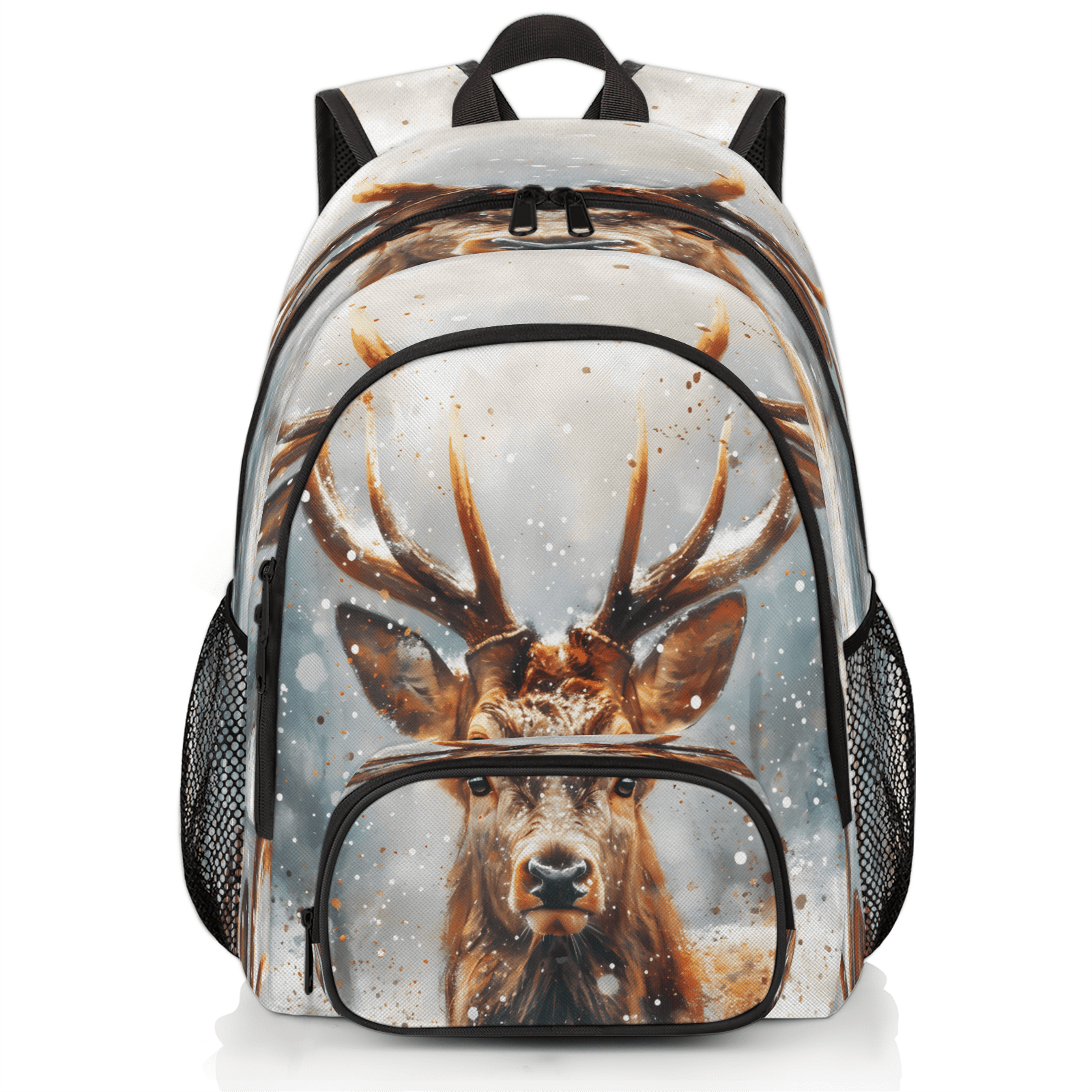 Herdesigns Deer Moose Laptop Backpack for Women Men, Inch