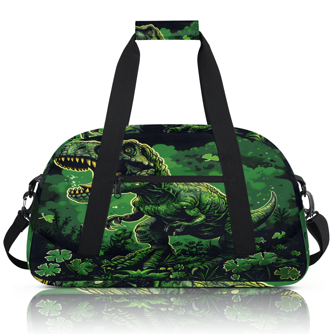 Herdesigns Dinosaur Animal Sports Duffle Bag for Women & Men, Gym Bag Dance Bag Overnight Bag Carry On Weekender Travel Bag