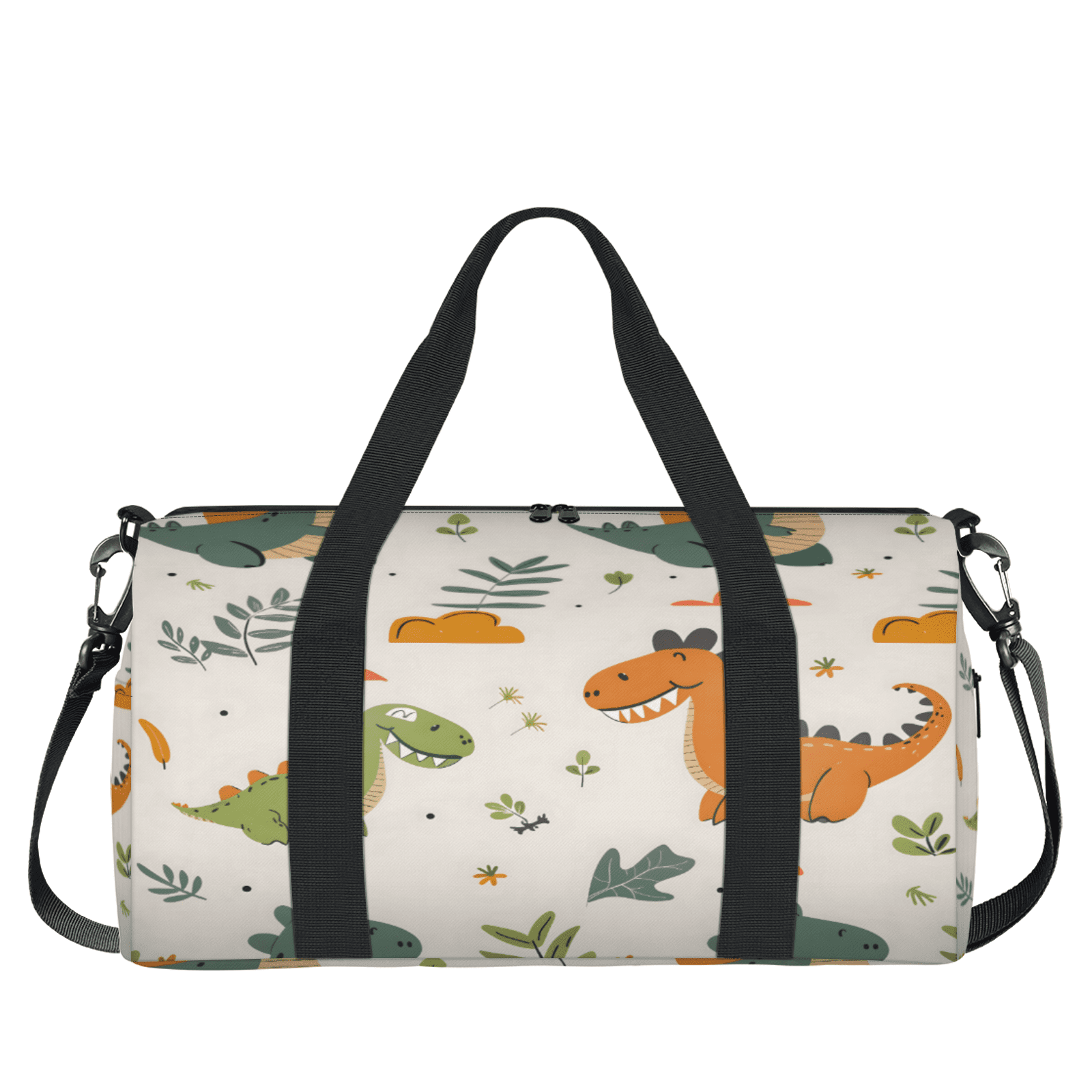 Herdesigns Dinosaur Cute Animal Gym Bag for Women, Duffle Bag for Travel Sport, Lightweight Waterproof Carry on Weekender Overnight Dance Yoga Workout Bags
