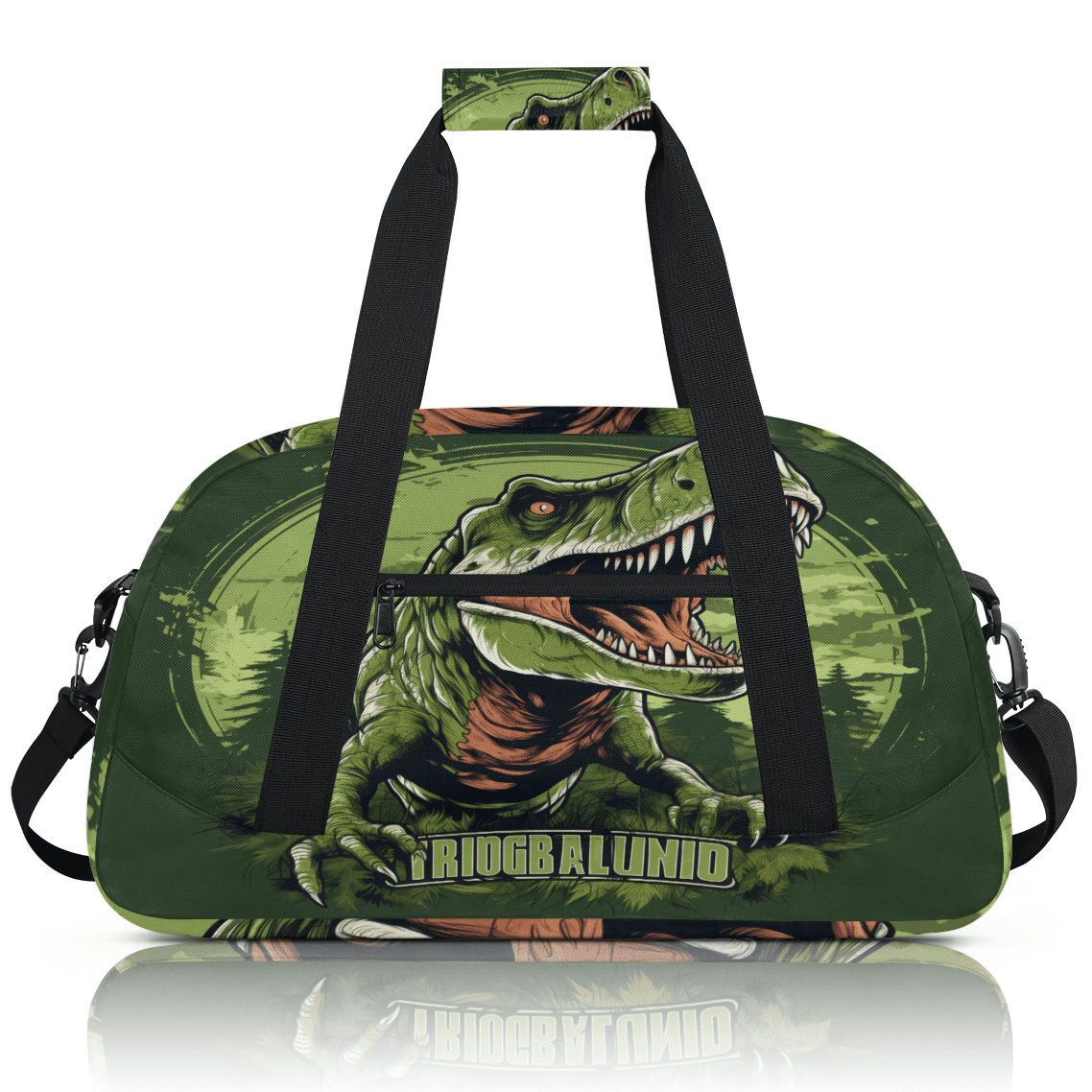 Herdesigns Dinosaur Sports Duffle Bag for Women & Men, Gym Bag Dance Bag Overnight Bag Carry On Weekender Travel Bag