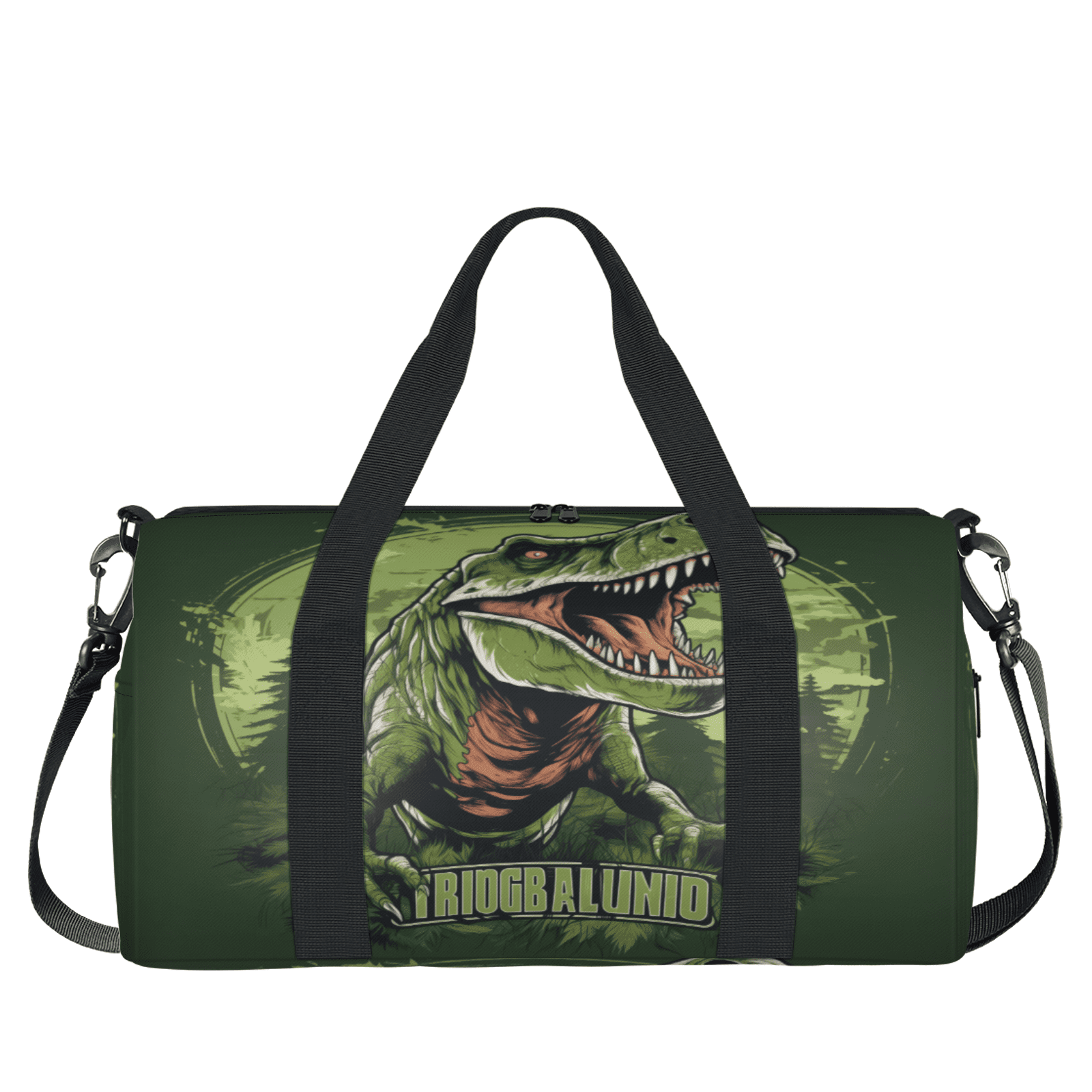 Herdesigns Dinosaur Travel Duffle Bag Sports Yoga Weekender Overnight Carry on Workout Bags Lightweight Waterproof Gym Tote Bag for Women