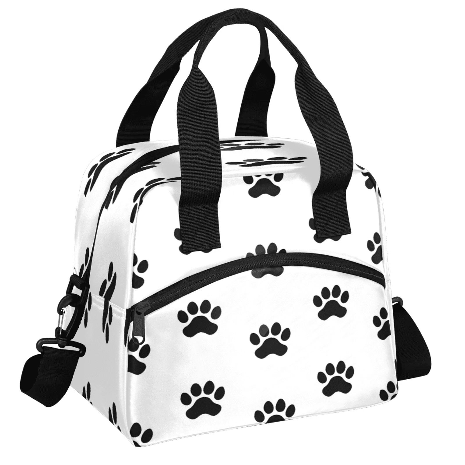 Herdesigns Dog Paws Insulated Lunch Bag for Women Men Adult, Reusable Insulated Cooler Lunch Box Lunch Tote Bag for Work Picnic Beach