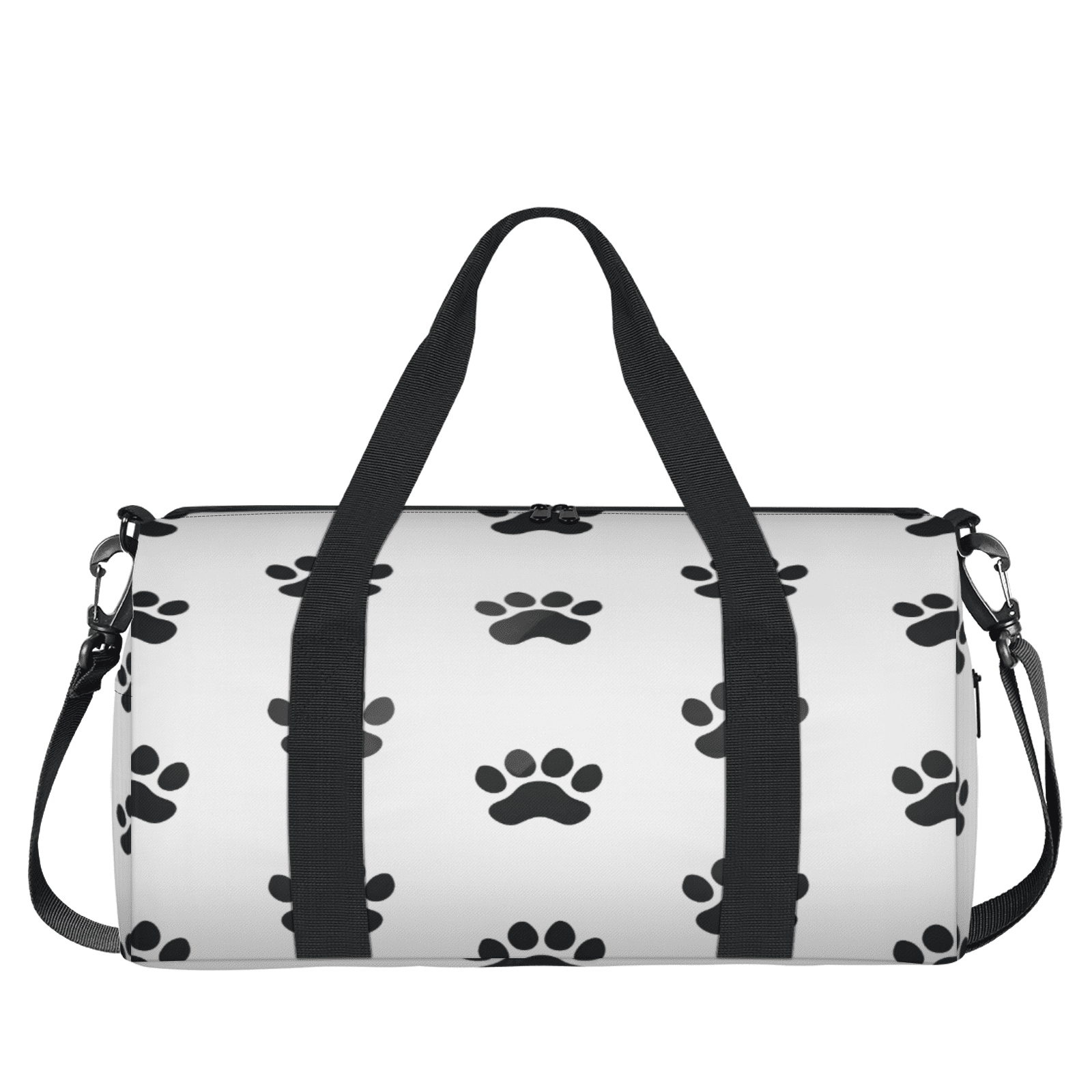 Herdesigns Dog Paws Travel Duffle Bag Sports Yoga Weekender Overnight Carry on Workout Bags Lightweight Waterproof Gym Tote Bag for Women