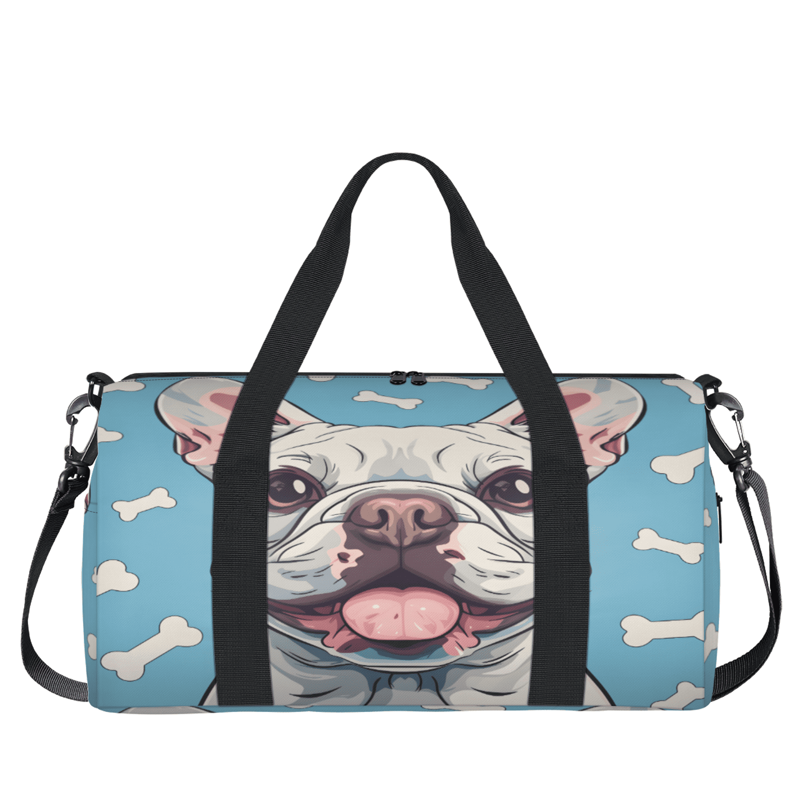 Herdesigns Dog Print Gym Bag for Women, Duffle Bag for Travel Sport, Animal Lightweight Waterproof Carry on Weekender Dance Yoga Workout Bags