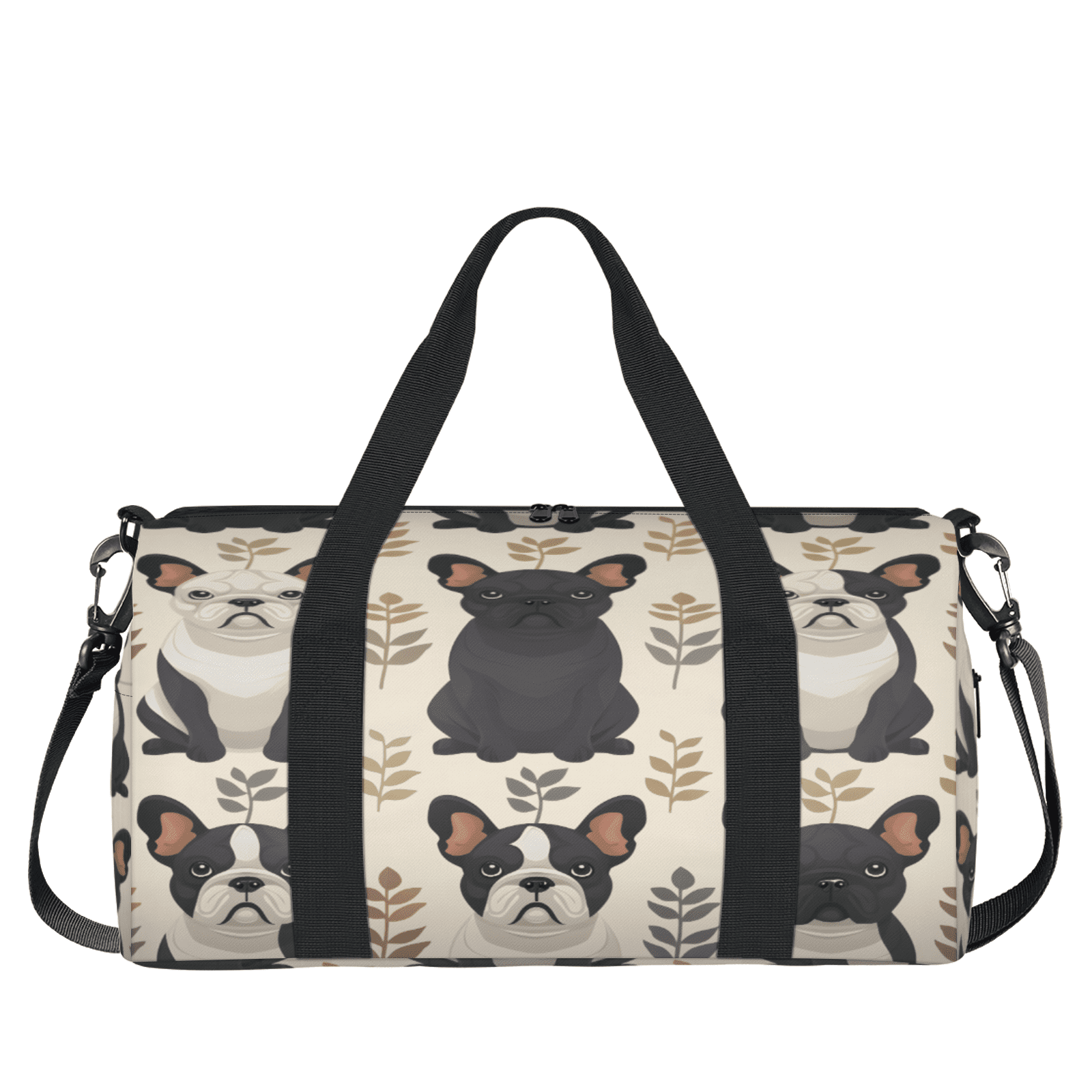 Herdesigns Dog Theme Travel Duffle Bag Sports Yoga Weekender Overnight Carry on Workout Bags Lightweight Waterproof Gym Tote Bag for Women Animal