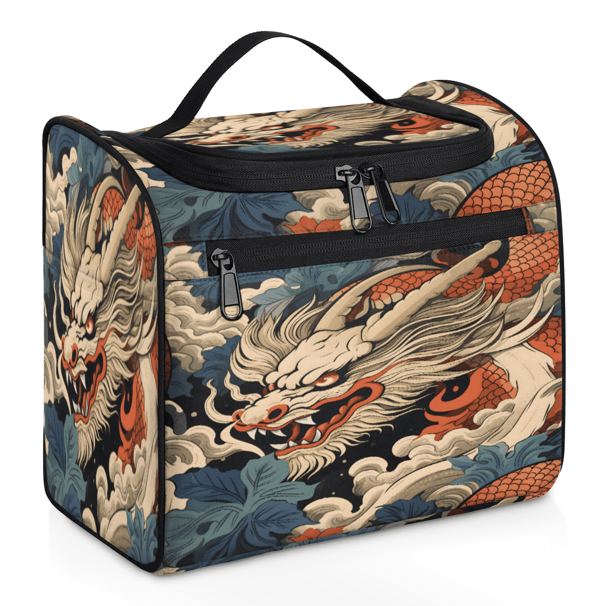 china waterproof travel toiletry bag Herdesigns Dragon Chinese Asian Toiletry Bag for Women, Travel Makeup Bag,  Waterproof Hanging Cosmetic Organizer for Toiletries & Makeup Essentials