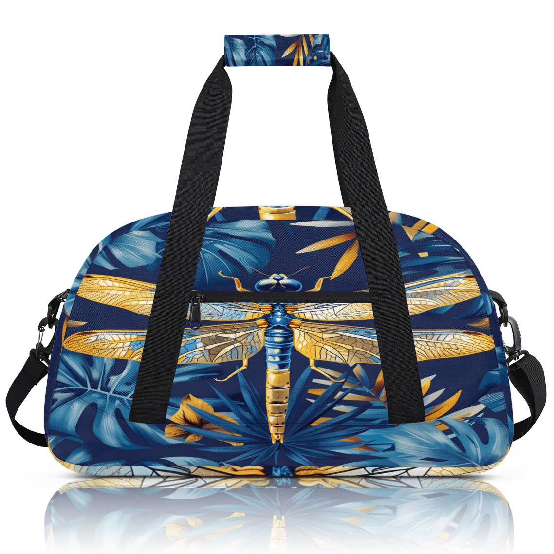 Herdesigns Dragonfly Sports Duffle Bag for Women & Men, Dragonflies Gym Bag Dance Bag Overnight Bag Carry On Weekender Travel Bag
