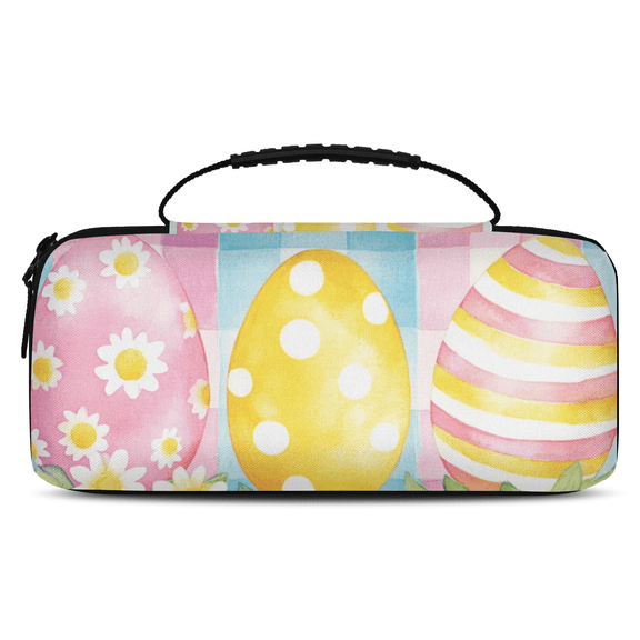 Herdesigns Easter Eggs Carry Case Compatible with Nintendo Switch 2, Protective Travel Switch Carrying Case with 20 Game Card Slots for Switch Console & Accessories,Cute