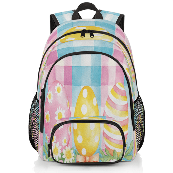 Herdesigns Easter Eggs Laptop Backpack 18.3 Inch Travel Backpack for Women Men, Cute Work Computer Backpacks Large Teacher Nurse Bag Casual Daypack