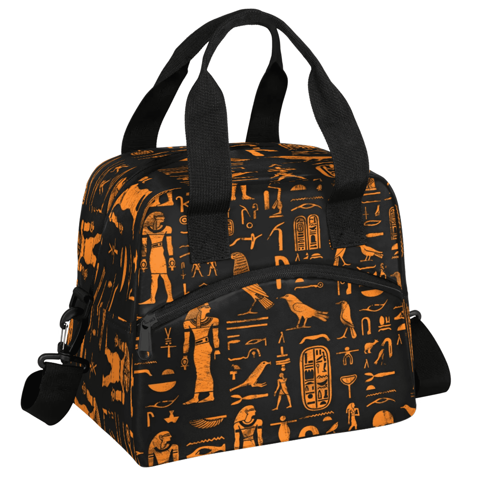 Herdesigns Ethnic Egypt Egyptian Insulated Lunch Bag for Women Men Adult, Reusable Insulated Cooler Lunch Box Lunch Tote Bag for Work Picnic Beach