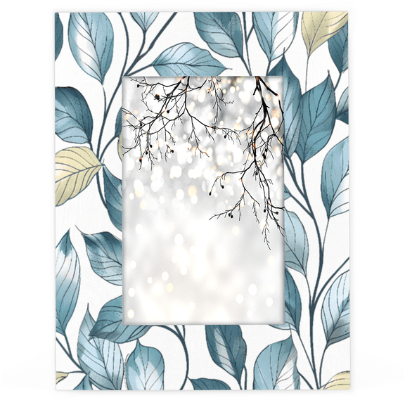 Herdesigns Eucalyptus Leaf Spring Sage Green 4x6 Picture Frame Wood Photo Frame Table Display or Wall Hanging Decoration for Vertical or Horizontal Display