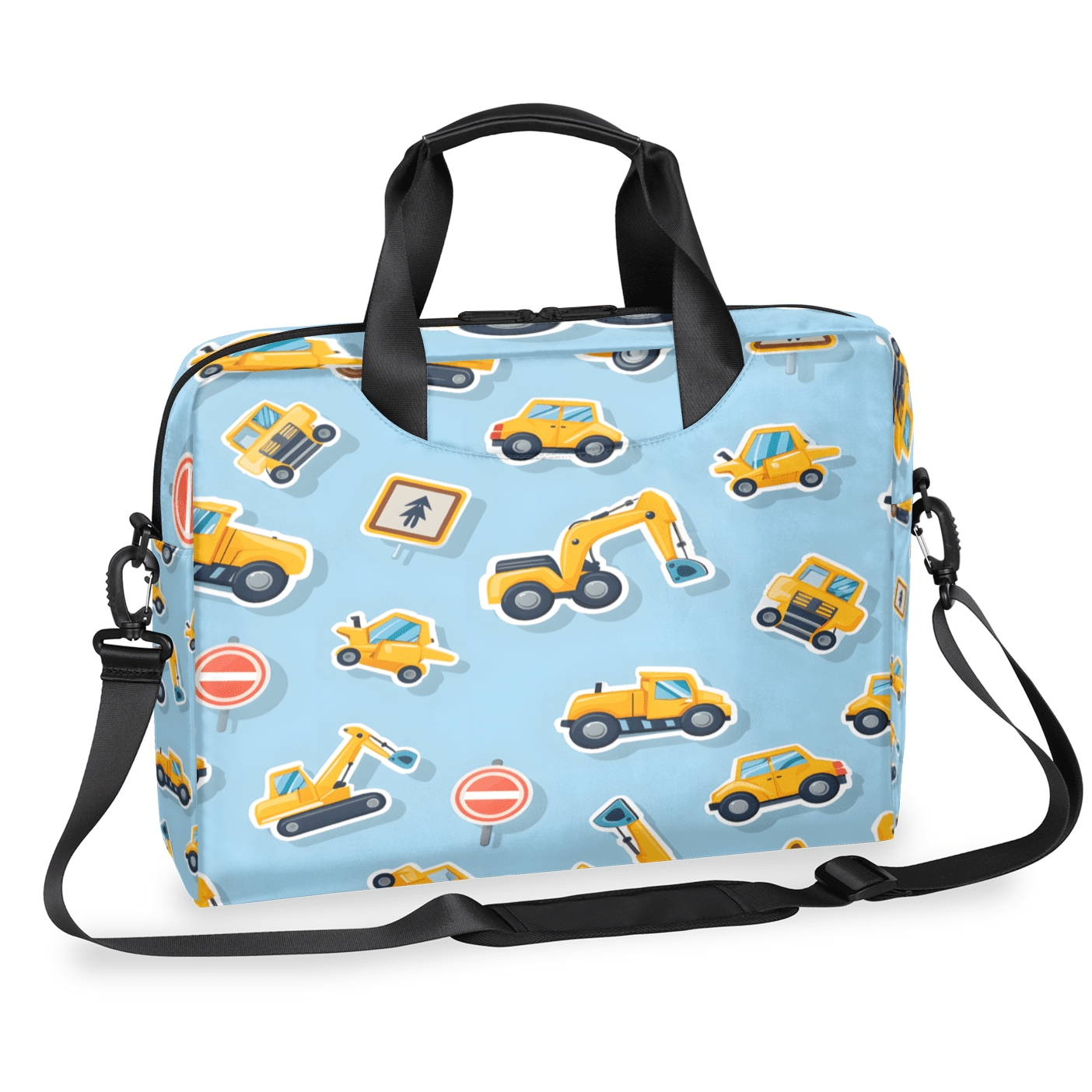 Herdesigns Excavator Laptop Bag for Women Men, Computer Case Briefcase Messenger Bags, 15-15.6 inch Laptop Sleeve Shoulder Bag