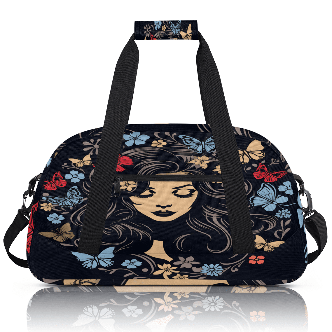 Herdesigns Fashion Women Sports Duffle Bag for Women & Men, Modern Art Gym Bag Dance Bag Overnight Bag Carry On Weekender Travel Bag