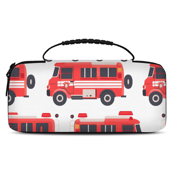 Herdesigns Fire Trucks Carry Case Compatible with Nintendo Switch 2, with 20 Game Card Slots, Car Portable Travel Carrying Case Pouch for Accessories & Games