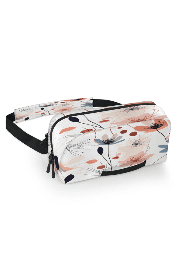 Floral Carrying Case Bag for Gaming Console, Waterproof Travel Crossbody Sling Bag Compatible with Nintendo Switch 2, Adjustable Shoulder Strap Chest Bag, Floral