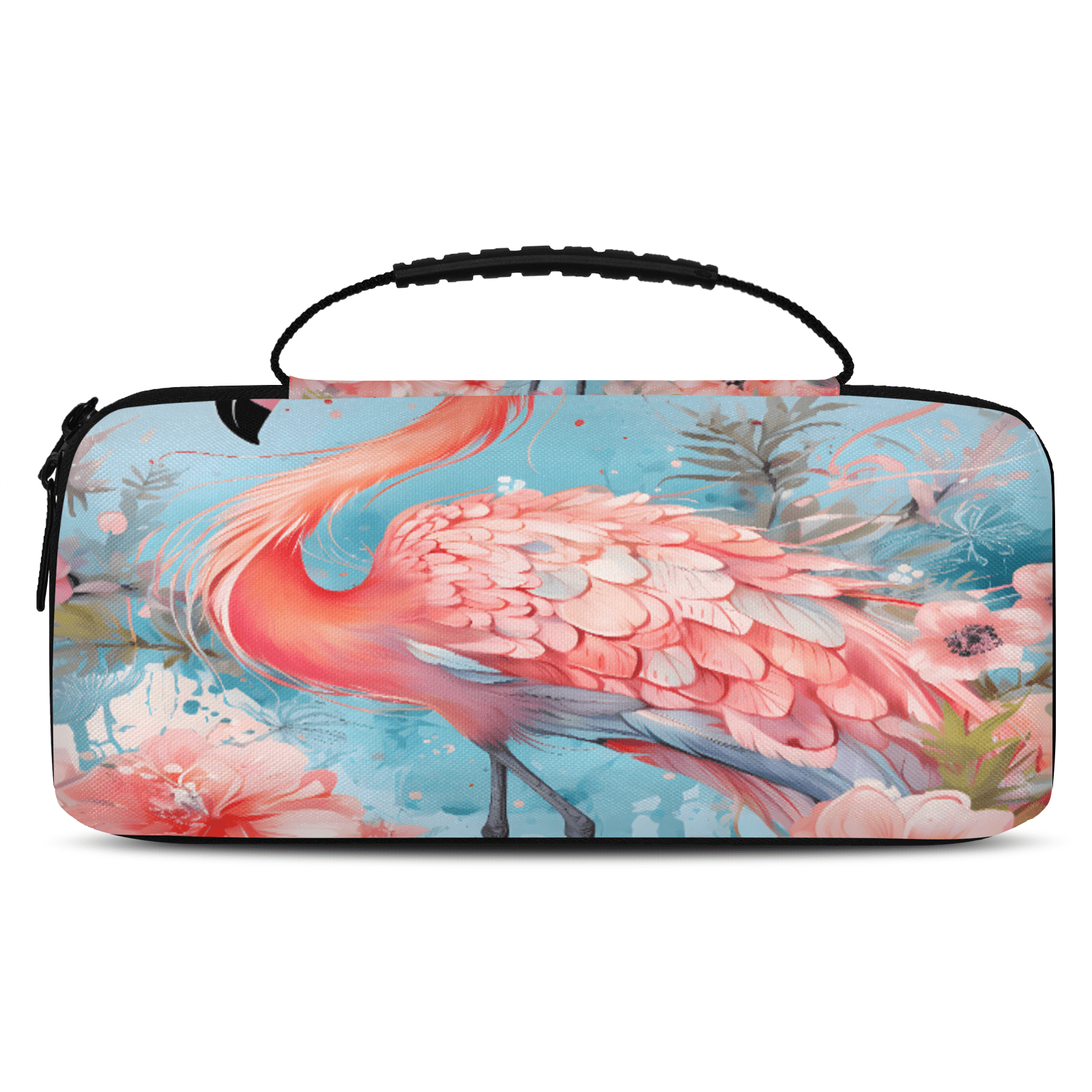 Flamingo Computer Case Herdesigns Floral Flamingo Carrying Case for Nintendo Switch 2 with 20 ...
