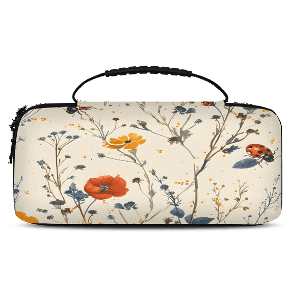 Herdesigns Floral Print Carrying Case for Nintendo Switch 2 with 20 Game Card Slots, Portable Travel Carry Case for Accessories and Console