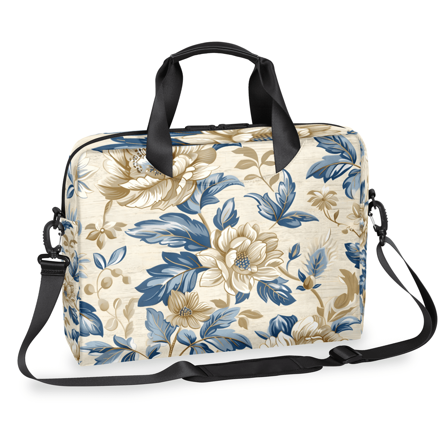 Herdesigns Flower Vintage Farmhouse Laptop Bag for Women Men, Computer Case Briefcase Messenger Bags, 15-15.6 inch Laptop Sleeve Shoulder Bag