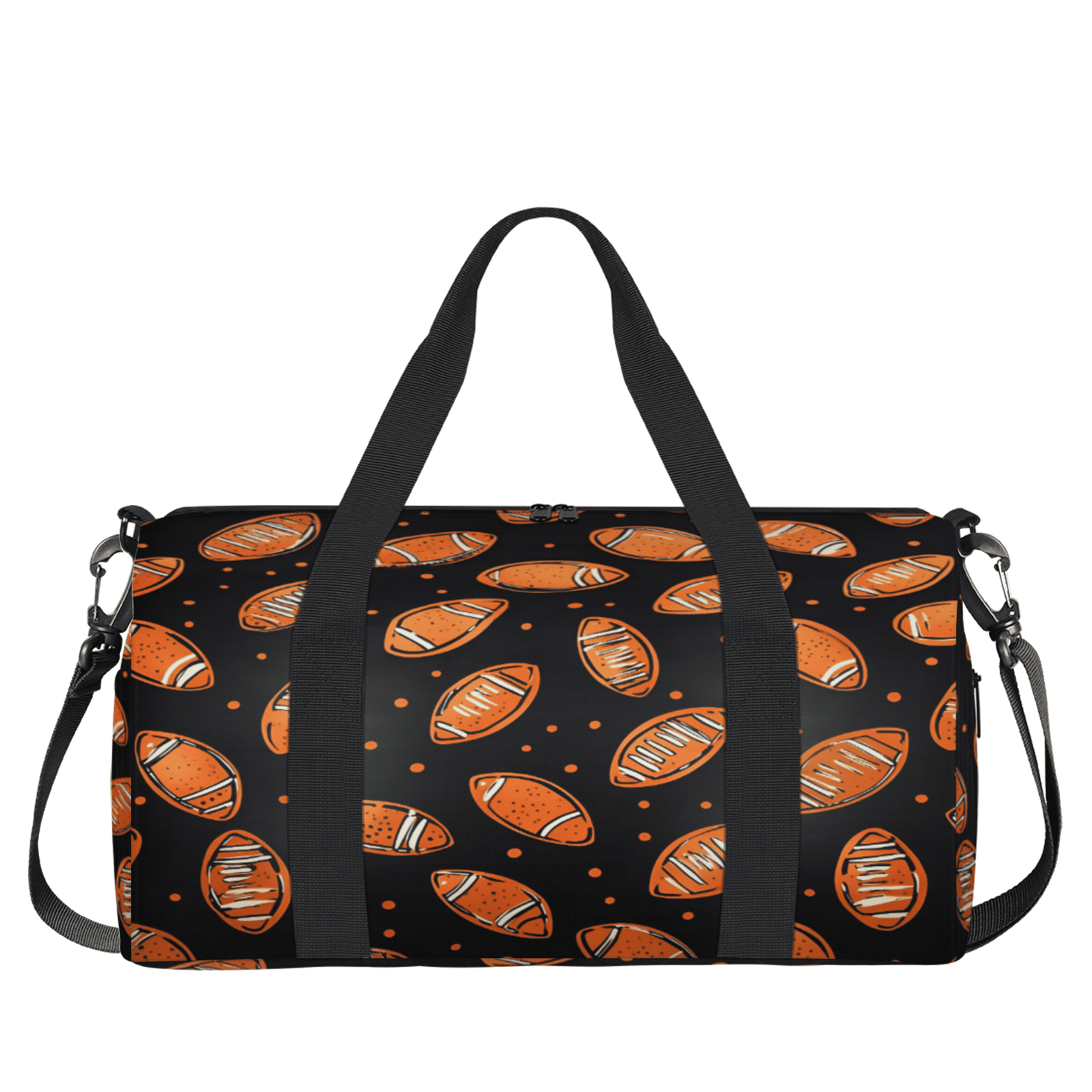 Herdesigns Football Rugby Gym Bag for Women, Duffle Bag for Travel Sport, Sports Theme Lightweight Waterproof Carry on Weekender Dance Yoga Workout Bags