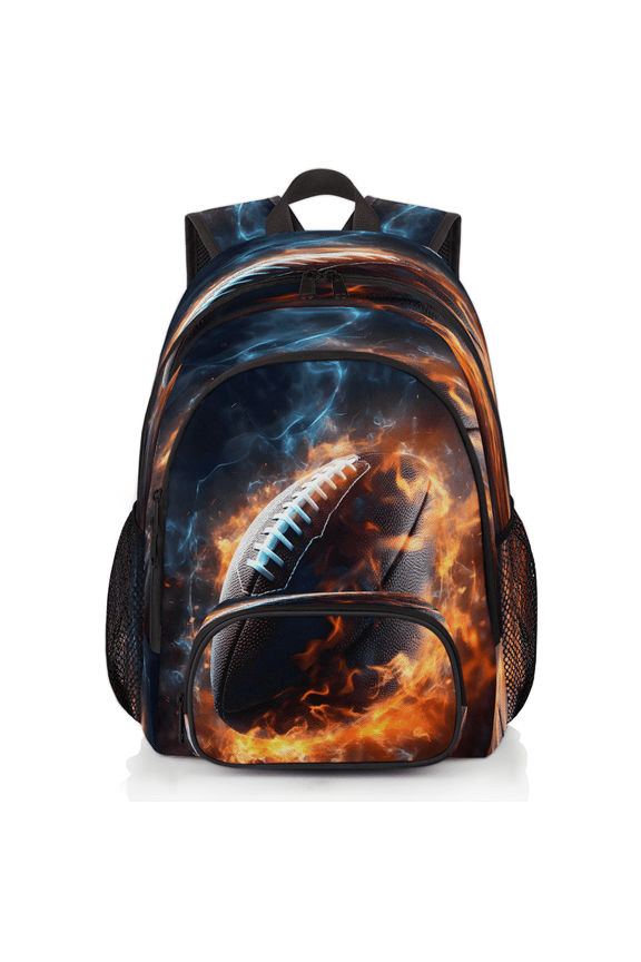 Football Rugby Sports Laptop Backpack for Women Men, 18.3 Inch Large Computer Backpacks Fashion Teacher Nurse Bag Casual Daypack for Work Travel