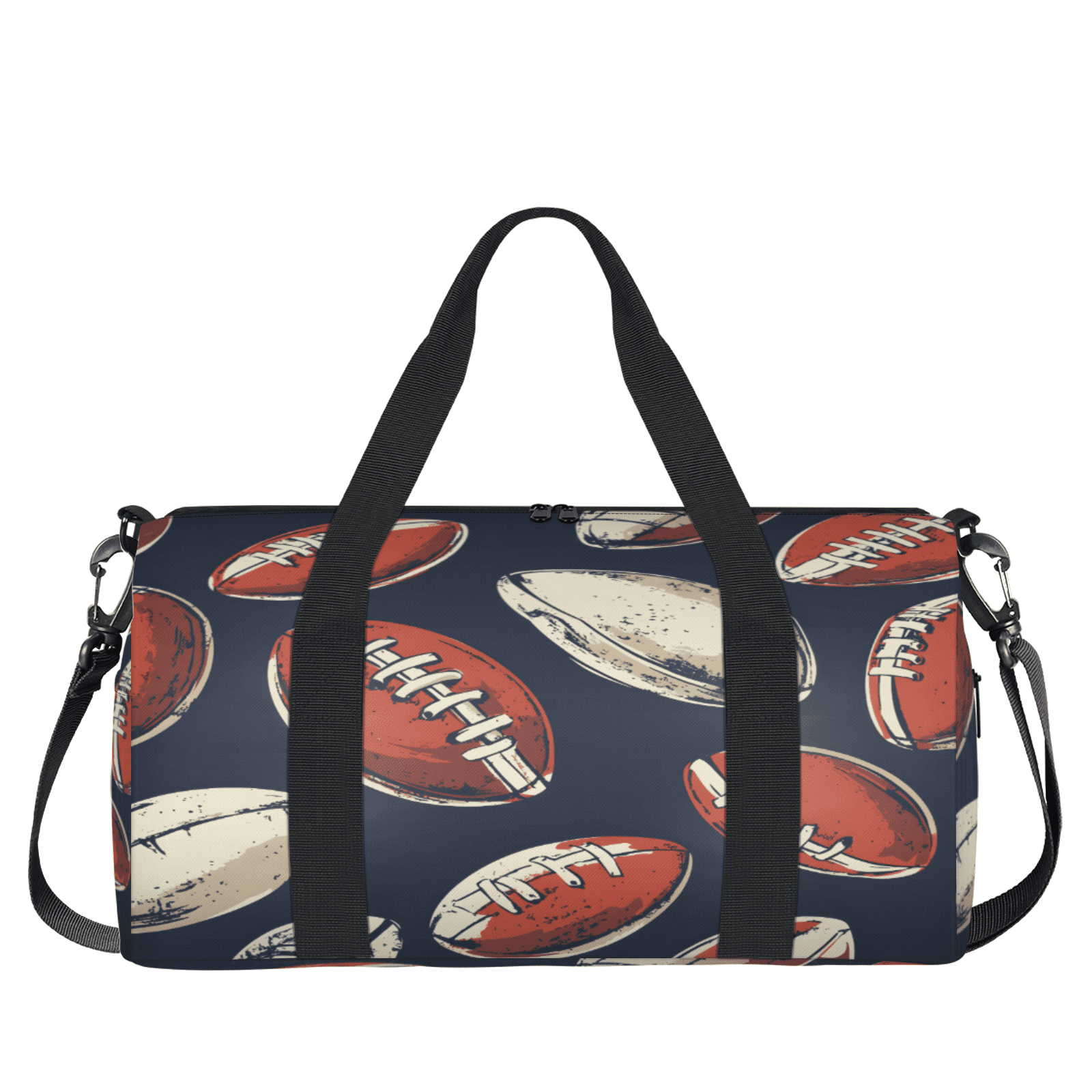 Herdesigns Football Travel Duffle Bag Sports Yoga Weekender Overnight Carry on Workout Bags Lightweight Waterproof Gym Tote Bag for Women Sports