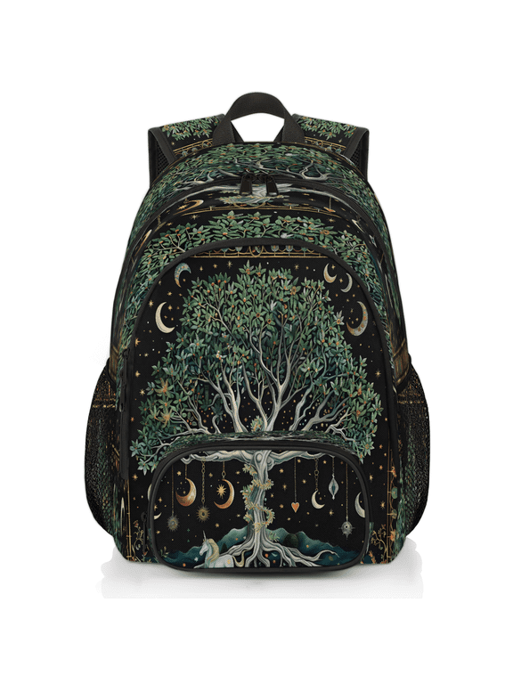 Forest Moon Tree Laptop Backpack for Women Men, Work Computer Backpacks, 18.3 Inch Large Computer Nurse Teacher Bags Travel Casual Daypack